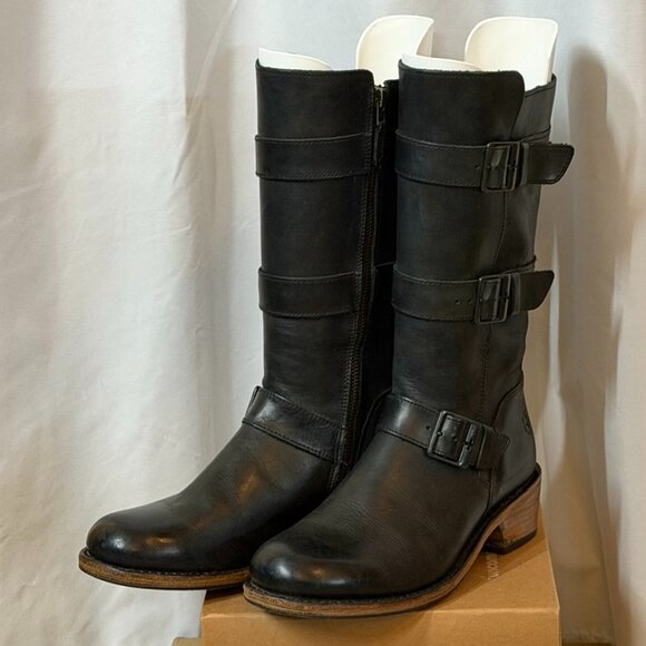 Dr. Martens Black Leather Jolie Biker Boots - SZ 8.5 - Picture 2 of 10